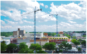 The project rises along Mamaroneck Avenue in White Plains. Photo by Bob Rozycki